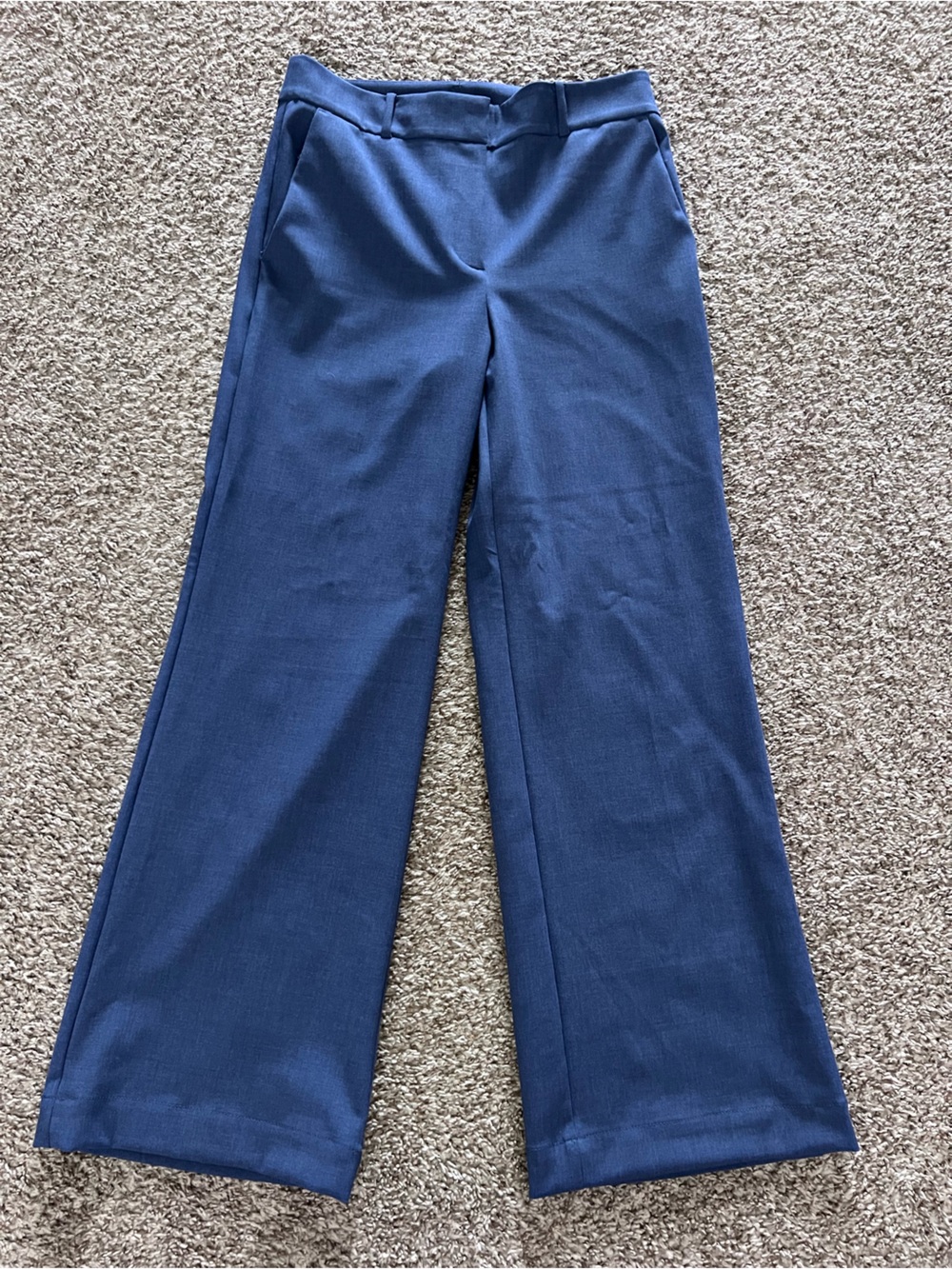 Ann Taylor Dark Navy Wide-Leg Dress Pants